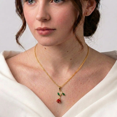 Falling Rose Pendant