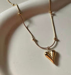 Filled Heart Pendant | Minimalist Luxury Necklace