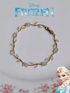 Crystal Vine Tulip Bracelet | Luxury Gold Plated White Zircon Bracelet