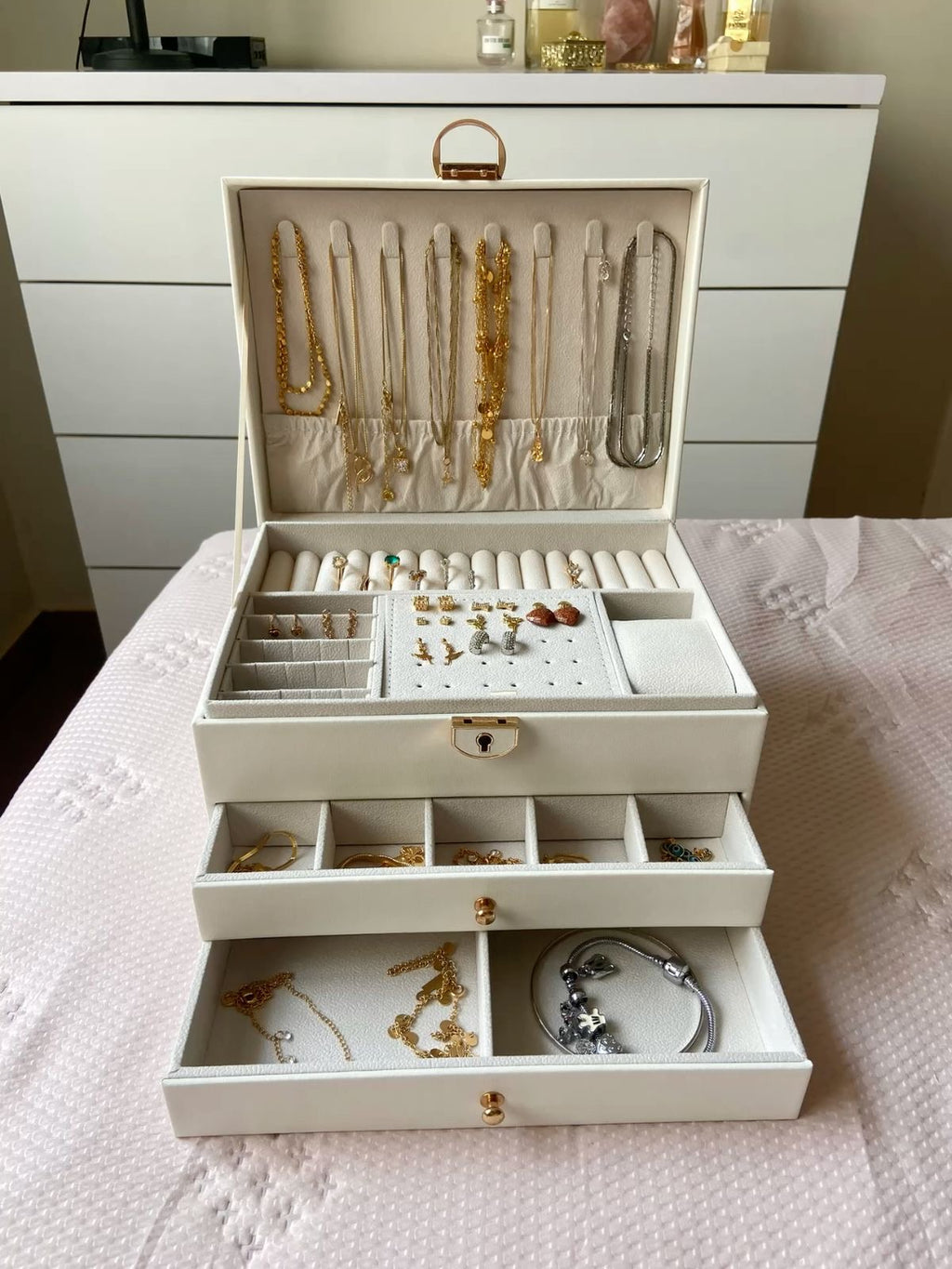 Luxury Velvet Jewelry Organizer Box | Travel & Storage Case