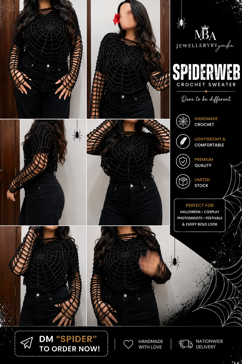 The Spiderweb Crochet Sweater | Where Mystery Meets Fashion