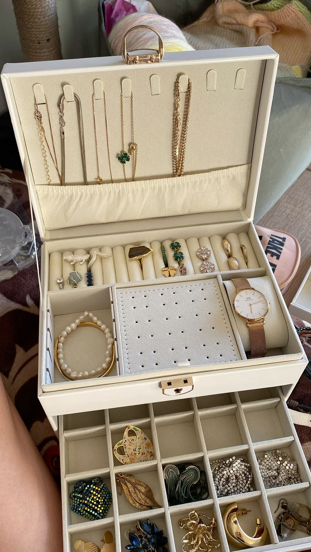 Luxury Velvet Jewelry Organizer Box | Travel & Storage Case