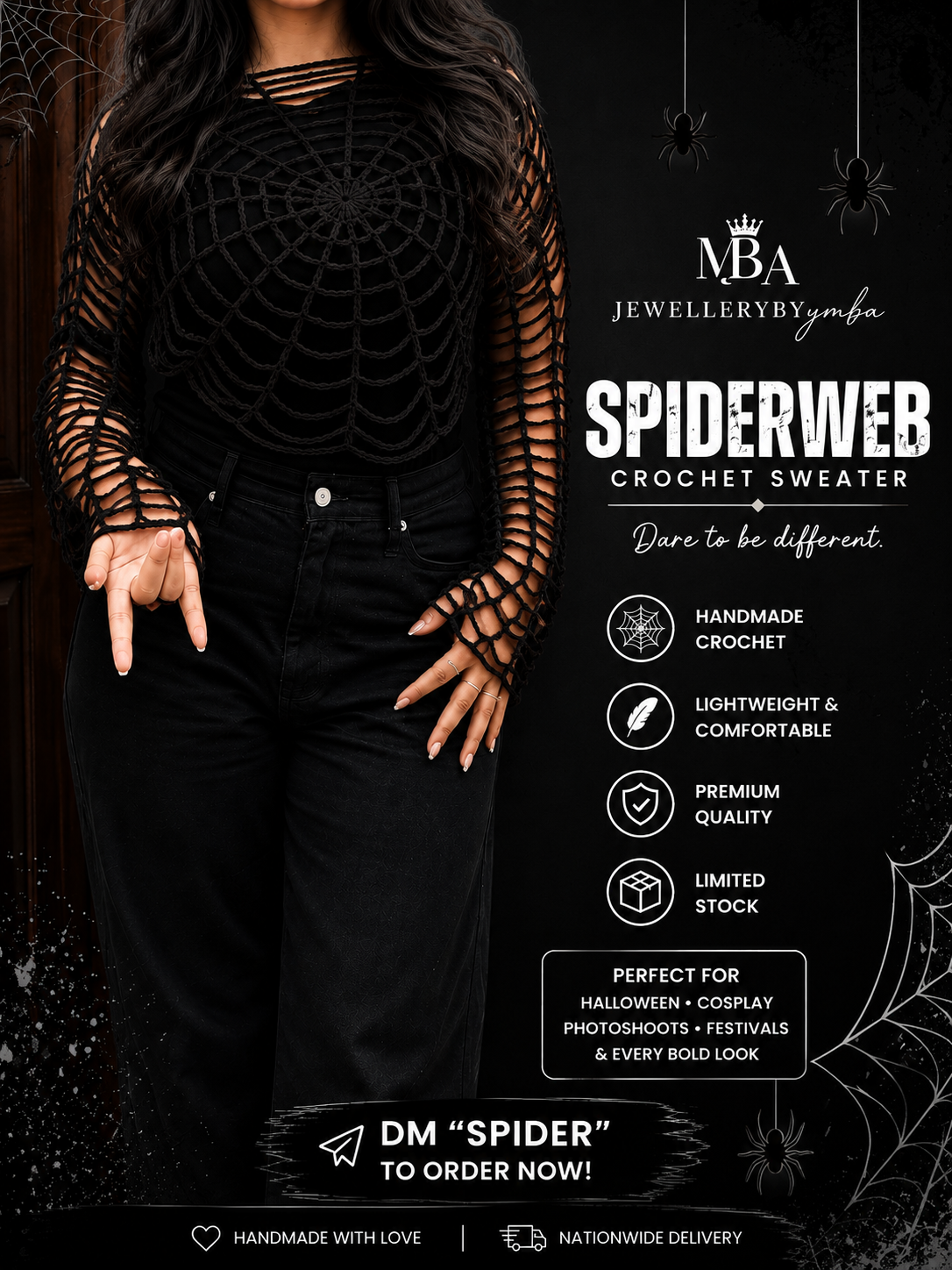 The Spiderweb Crochet Sweater | Where Mystery Meets Fashion