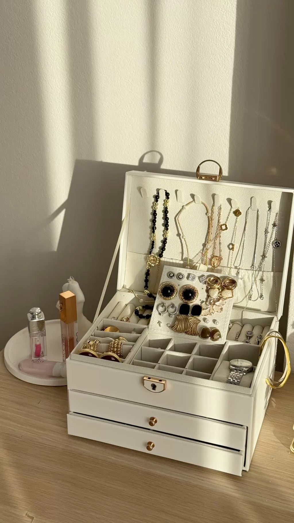 Luxury Velvet Jewelry Organizer Box | Travel & Storage Case