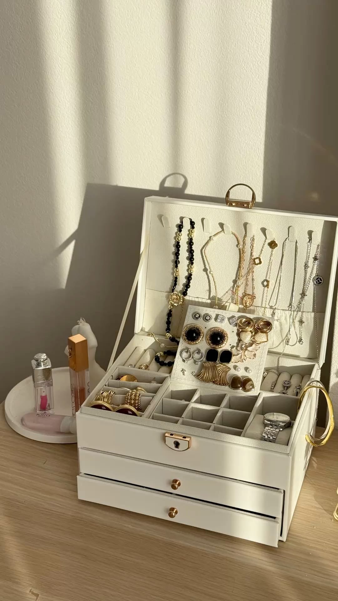 Luxury Velvet Jewelry Organizer Box | Travel & Storage Case