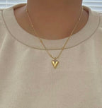 Filled Heart Pendant | Minimalist Luxury Necklace