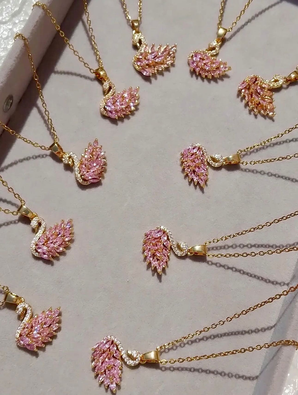 Swan & Tulip Duo | Necklace & Bracelet Gift Set