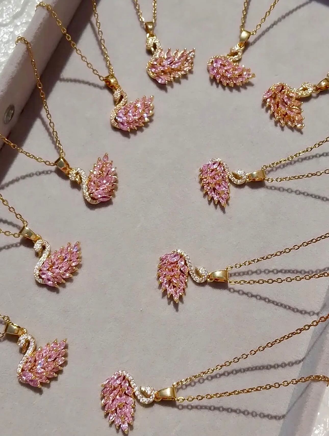 Swan & Tulip Duo | Necklace & Bracelet Gift Set