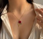 Falling Rose Pendant 🌹