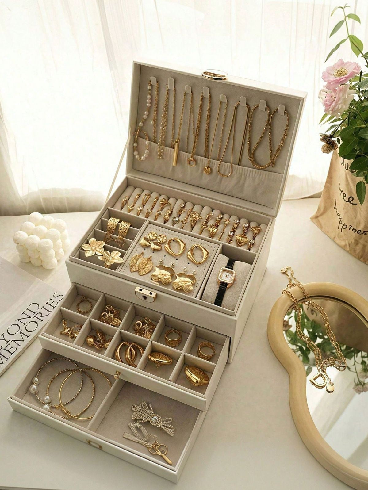 Luxury Velvet Jewelry Organizer Box | Travel & Storage Case